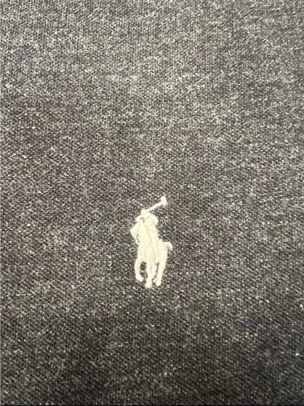 Ralph Lauren Charcoal Heather Polo with White Pony